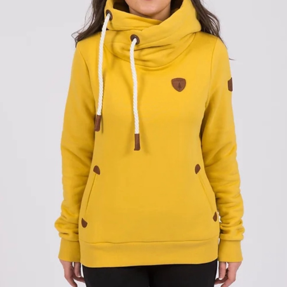 Wanakome Artemis Pullover Hoodie, Mustard, size small
